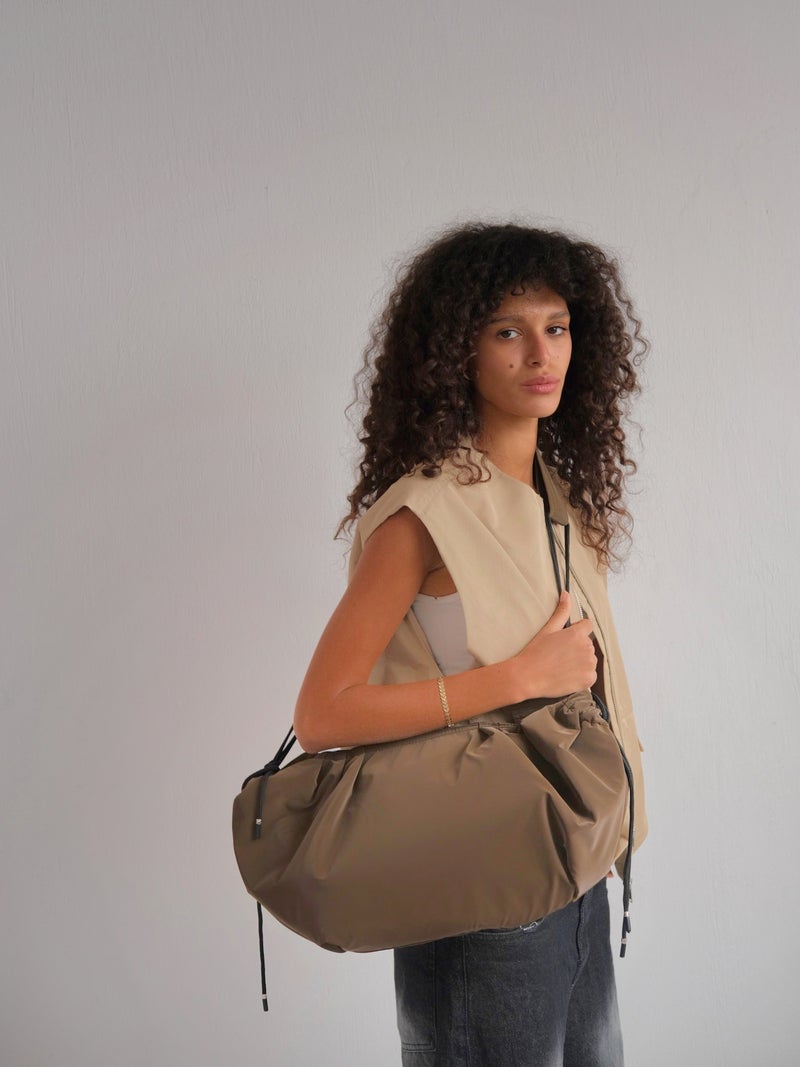 Zuri Large string bag - Mocha - Image 1